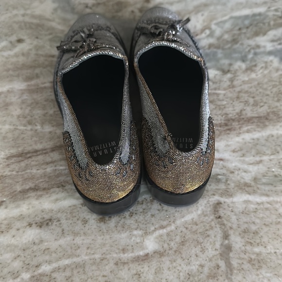 Women’s Stuart Weitzman Metallic Loafers, Slightly Used, Size 6 M - Picture 3 of 5